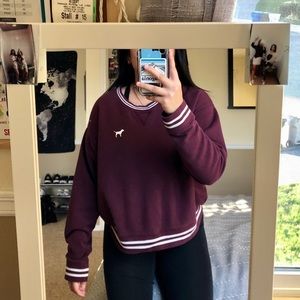 PINK Maroon Crew Neck Sweater